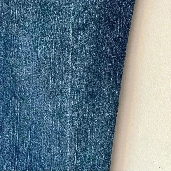 Y2K American Eagle Limited Blue Issue Cropped Jeans Women’s 2 Reg Pink Stitch - Picture 14 of 14